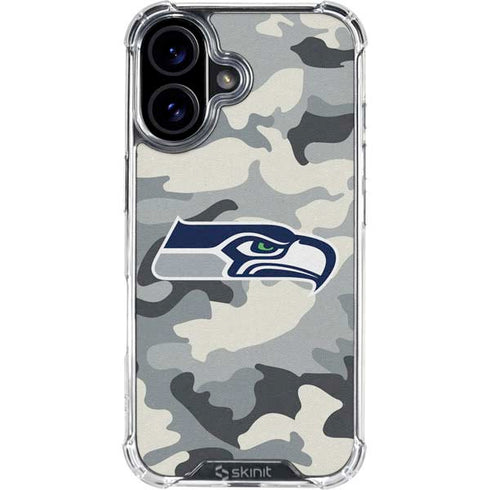 NFL Seattle Seahawks Camo iPhone 17 Clear Case