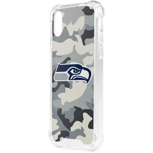 NFL Seattle Seahawks Camo iPhone XS Clear Case
