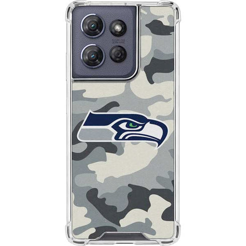 NFL Seattle Seahawks Camo Moto G Play 5G (2025) Clear Case