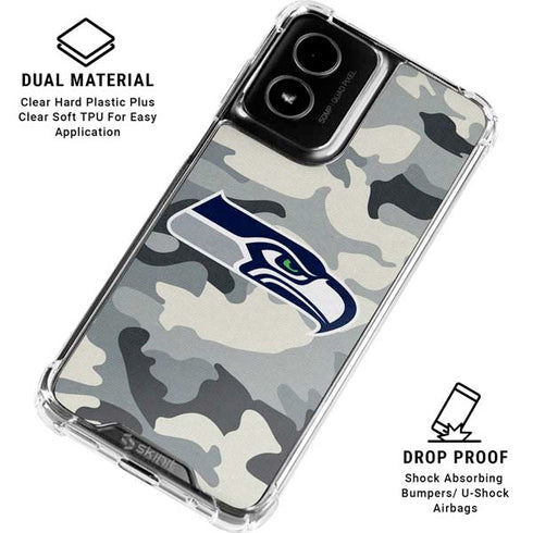 NFL Seattle Seahawks Camo Moto G Power 5G (2024) Clear Case
