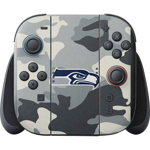 NFL Seattle Seahawks Camo Nintendo Switch 2 (2025) with Joy-Con Skin