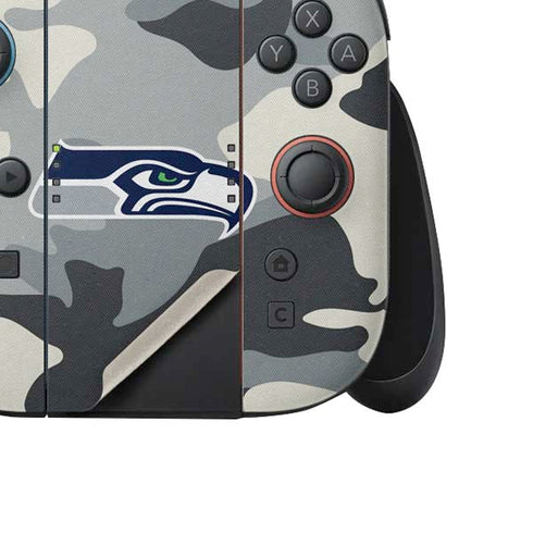 NFL Seattle Seahawks Camo Nintendo Switch 2 (2025) Joy-Con Controller Skin