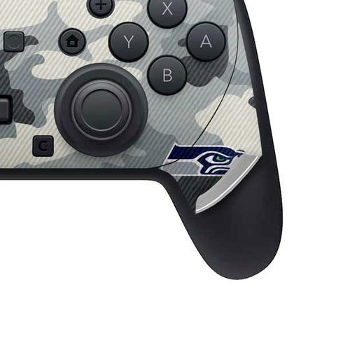 NFL Seattle Seahawks Camo Nintendo Switch 2 (2025) Pro Controller Skin