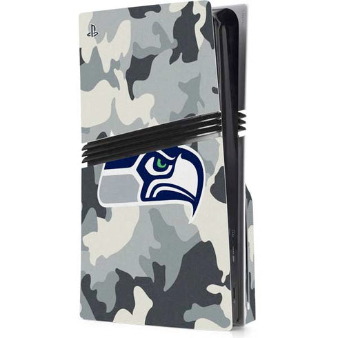 NFL Seattle Seahawks Camo PS5 Pro Disk Console Skin