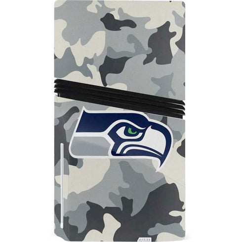 NFL Seattle Seahawks Camo PS5 Pro Disk Console Skin