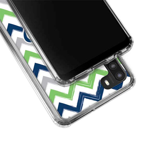 NFL Seattle Seahawks Chevron Galaxy A21 Clear Case