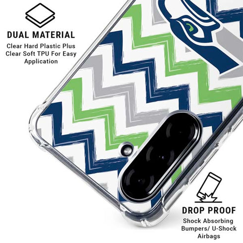 NFL Seattle Seahawks Chevron Galaxy A36 5G Clear Case