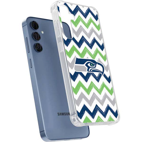 NFL Seattle Seahawks Chevron Galaxy A55 5G Clear Case