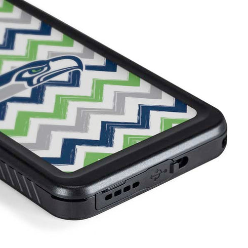 NFL Seattle Seahawks Chevron Galaxy S24 Plus Waterproof Case