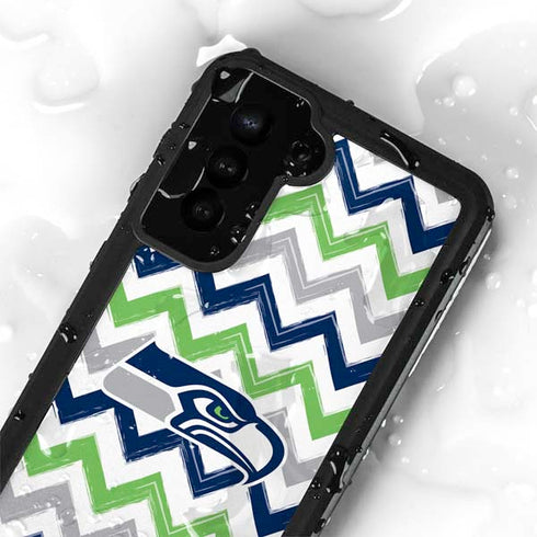 NFL Seattle Seahawks Chevron Galaxy S24 Plus Waterproof Case