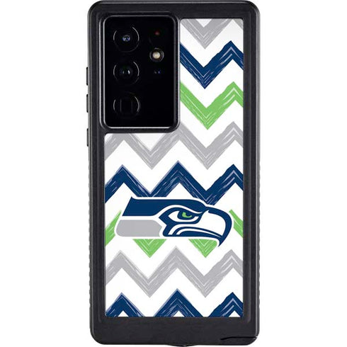 NFL Seattle Seahawks Chevron Galaxy S24 Ultra Waterproof Case