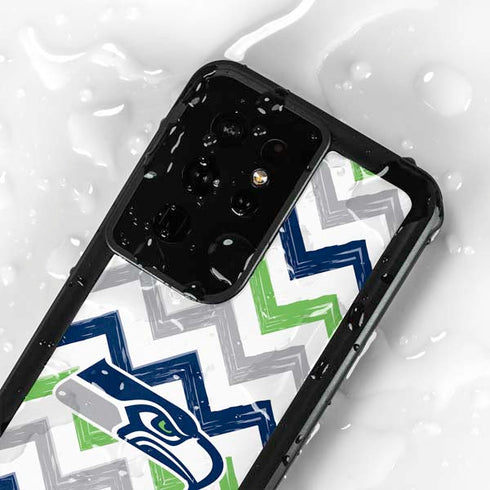 NFL Seattle Seahawks Chevron Galaxy S24 Ultra Waterproof Case