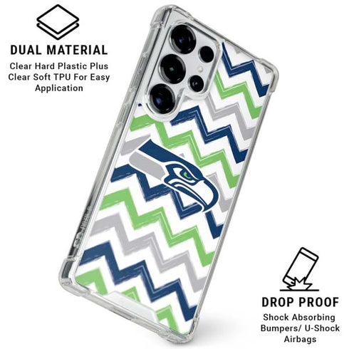 NFL Seattle Seahawks Chevron Galaxy S25 Ultra Clear Case
