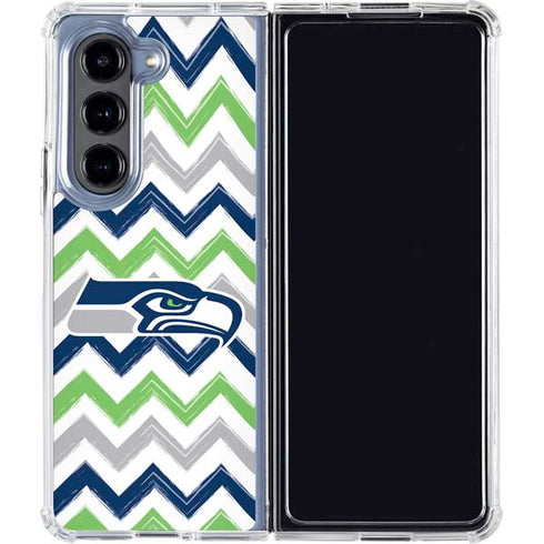 NFL Seattle Seahawks Chevron Galaxy Z Fold5 5G Clear Case