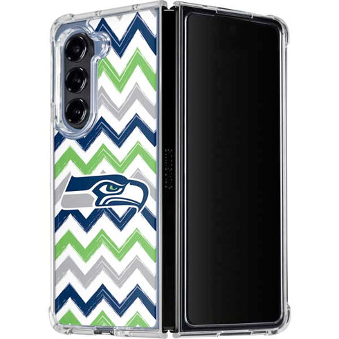 NFL Seattle Seahawks Chevron Galaxy Z Fold5 5G Clear Case
