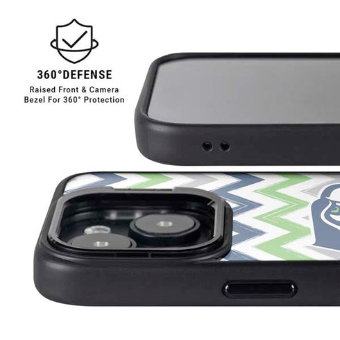 NFL Seattle Seahawks Chevron iPhone 14 Plus Kickstand Case