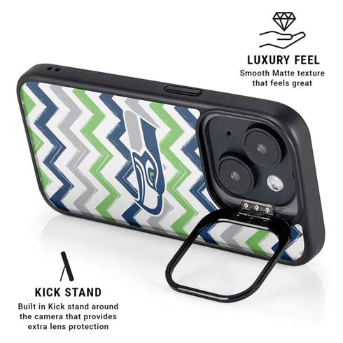 NFL Seattle Seahawks Chevron iPhone 15 Plus Kickstand Case