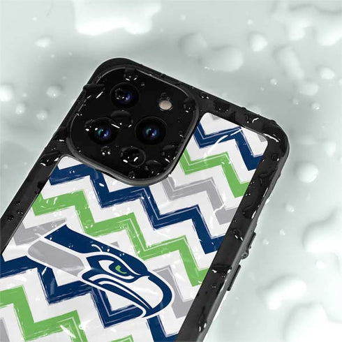 NFL Seattle Seahawks Chevron iPhone 15 Pro Waterproof Case