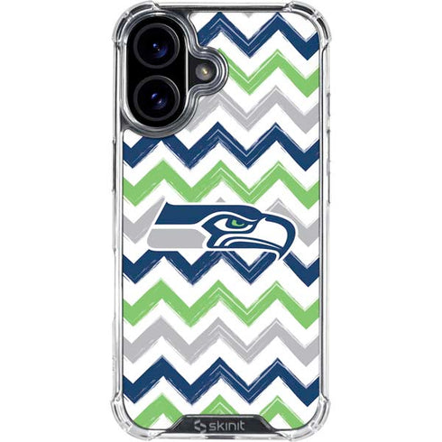NFL Seattle Seahawks Chevron iPhone 16 Plus Clear Case