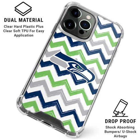 NFL Seattle Seahawks Chevron iPhone 16 Pro Max Clear Case