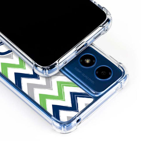 NFL Seattle Seahawks Chevron Moto G 5G (2024) Clear Case