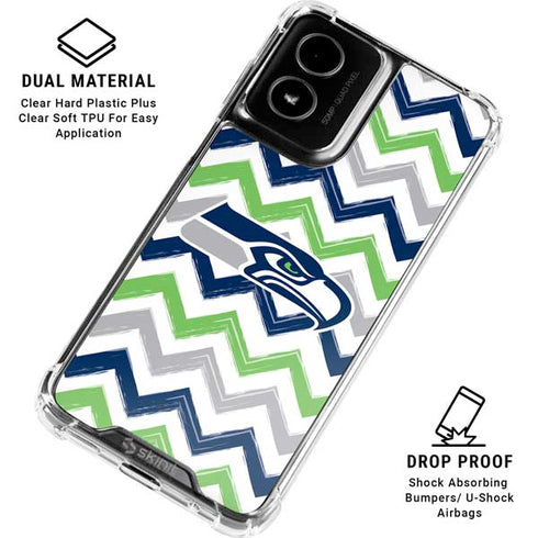 NFL Seattle Seahawks Chevron Moto G Power 5G (2024) Clear Case