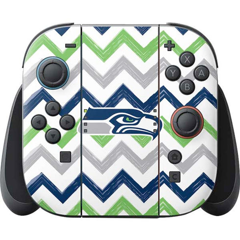 NFL Seattle Seahawks Chevron Nintendo Switch 2 (2025) Joy-Con Controller Skin