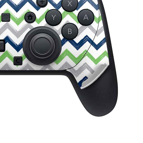 NFL Seattle Seahawks Chevron Nintendo Switch 2 (2025) Pro Controller Skin