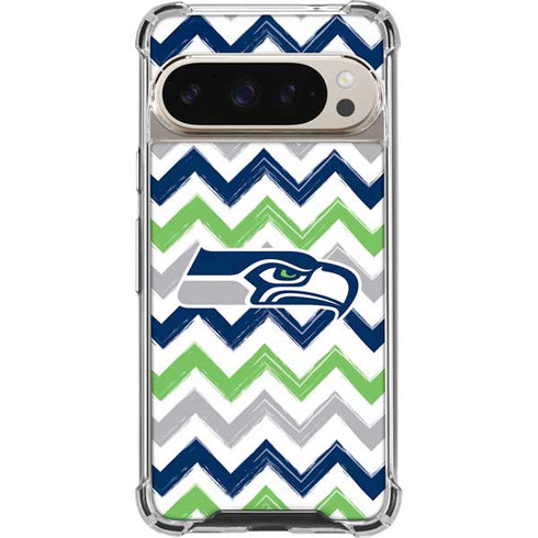 NFL Seattle Seahawks Chevron Pixel 9/9 Pro Clear Case
