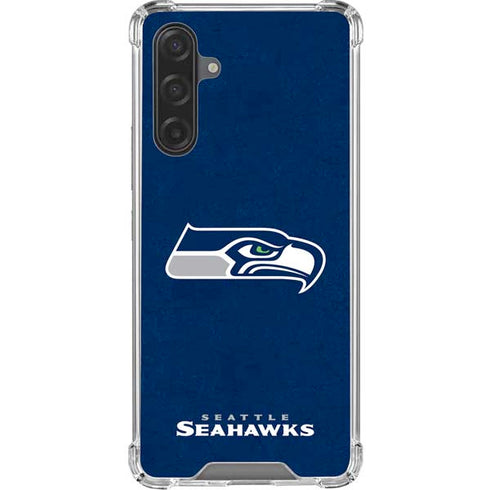 NFL Seattle Seahawks Distressed Galaxy A17 Clear Case
