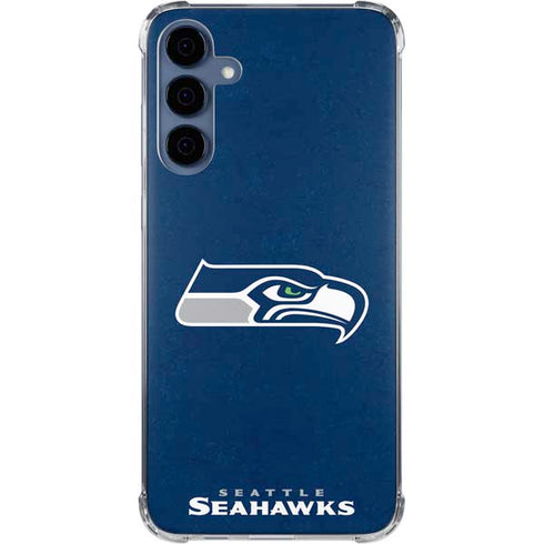 NFL Seattle Seahawks Distressed Galaxy A55 5G Clear Case