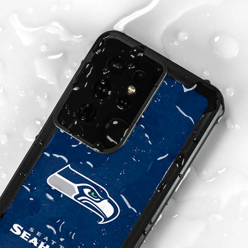 NFL Seattle Seahawks Distressed Galaxy S24 Ultra Waterproof Case