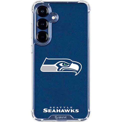 NFL Seattle Seahawks Distressed Galaxy S25 Plus Clear Case
