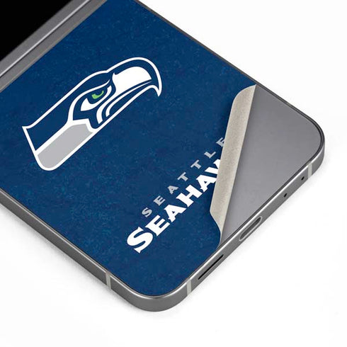 NFL Seattle Seahawks Distressed Galaxy Z Flip6 Skin