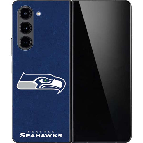 NFL Seattle Seahawks Distressed Galaxy Z Fold5 5G Skin