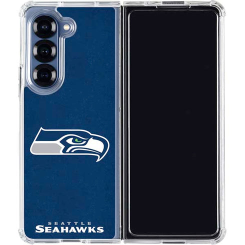 NFL Seattle Seahawks Distressed Galaxy Z Fold6 Clear Case