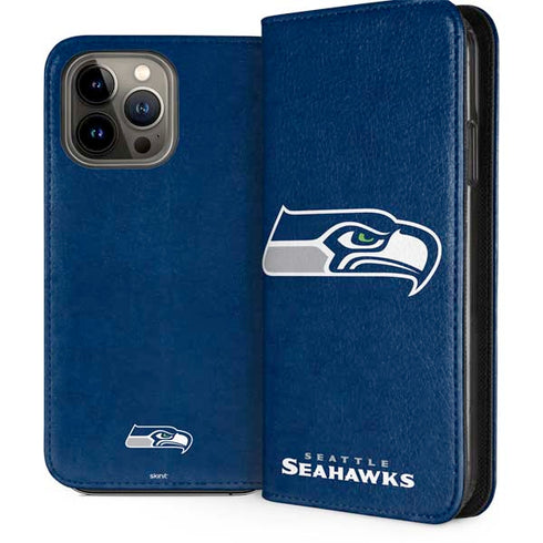 NFL Seattle Seahawks Distressed iPhone 15 Pro Max Folio Case