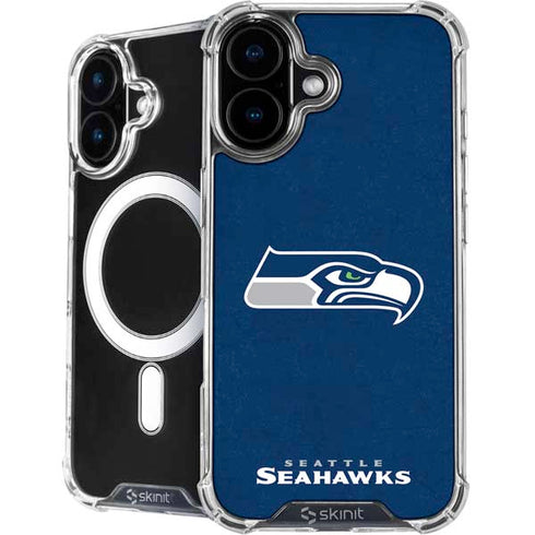 NFL Seattle Seahawks Distressed iPhone 16 MagSafe Case