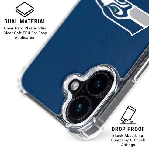 NFL Seattle Seahawks Distressed iPhone 16 MagSafe Case