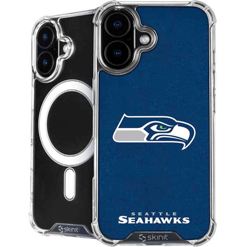 NFL Seattle Seahawks Distressed iPhone 16 Plus MagSafe Case