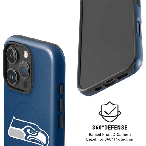 NFL Seattle Seahawks Distressed iPhone 16 Pro Max Magsafe Impact Case