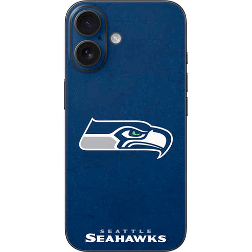 NFL Seattle Seahawks Distressed iPhone 16 Skin