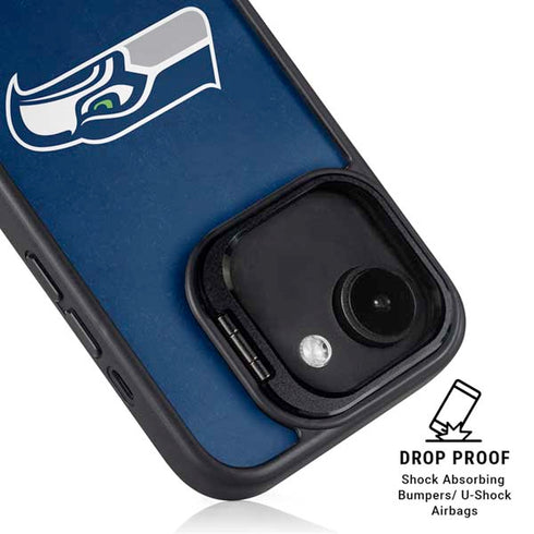 NFL Seattle Seahawks Distressed iPhone 16e Kickstand Case