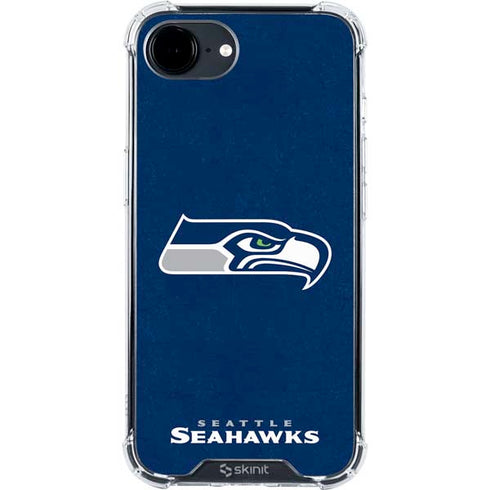 NFL Seattle Seahawks Distressed iPhone 16e Clear Case