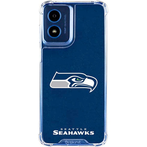 NFL Seattle Seahawks Distressed Moto G 5G (2024) Clear Case