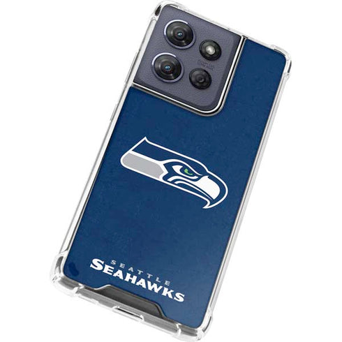 NFL Seattle Seahawks Distressed Moto G Play 5G (2025) Clear Case