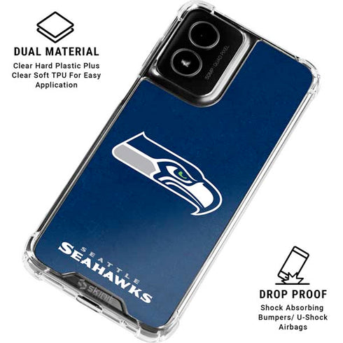 NFL Seattle Seahawks Distressed Moto G Power 5G (2024) Clear Case