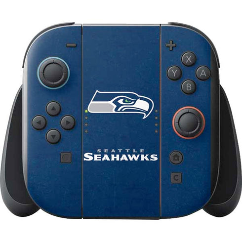NFL Seattle Seahawks Distressed Nintendo Switch 2 (2025) with Joy-Con Skin