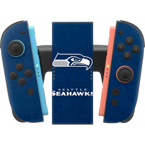 NFL Seattle Seahawks Distressed Nintendo Switch 2 (2025) Joy-Con Controller Skin
