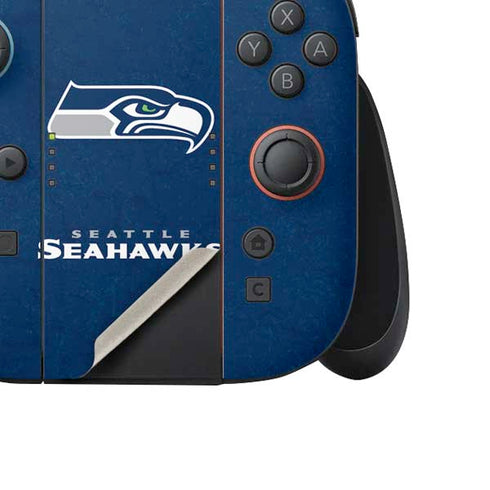NFL Seattle Seahawks Distressed Nintendo Switch 2 (2025) Joy-Con Controller Skin